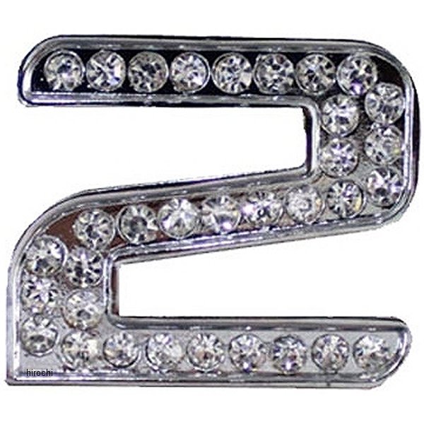 O98-2007-2 マッドマックス MAD MAX 立体クリスタルエンブレム 数字2 シルバー