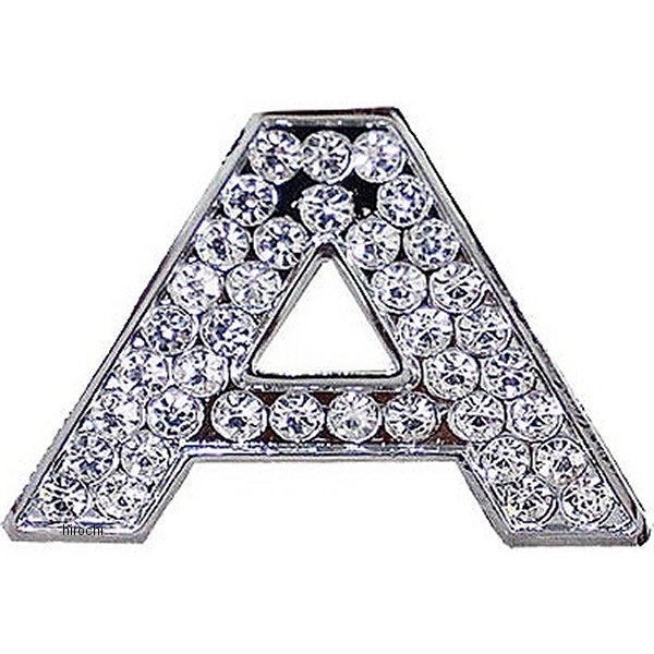 O98-2007-A マッドマックス MAD MAX 立体クリスタルエンブレム アルファベットA シルバー