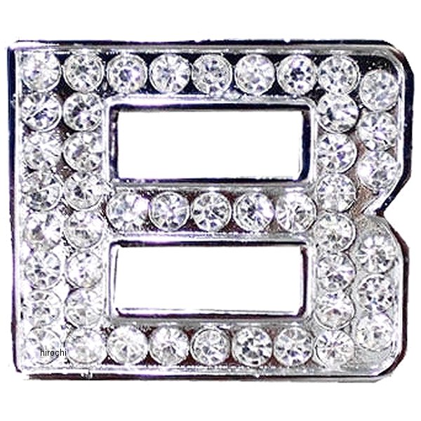 O98-2007-B マッドマックス MAD MAX 立体クリスタルエンブレム アルファベットB シルバー