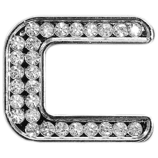 O98-2007-C マッドマックス MAD MAX 立体クリスタルエンブレム アルファベットC シルバー