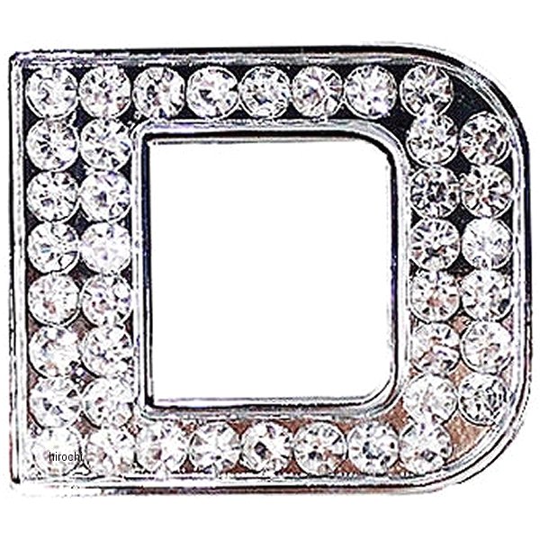 O98-2007-D マッドマックス MAD MAX 立体クリスタルエンブレム アルファベットD シルバー