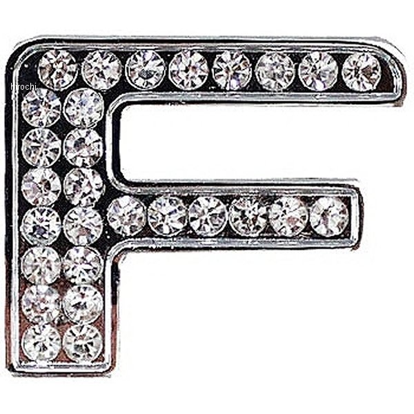 O98-2007-F マッドマックス MAD MAX 立体クリスタルエンブレム アルファベットF シルバー