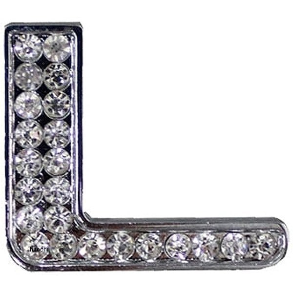 O98-2007-L マッドマックス MAD MAX 立体クリスタルエンブレム アルファベットL シルバー