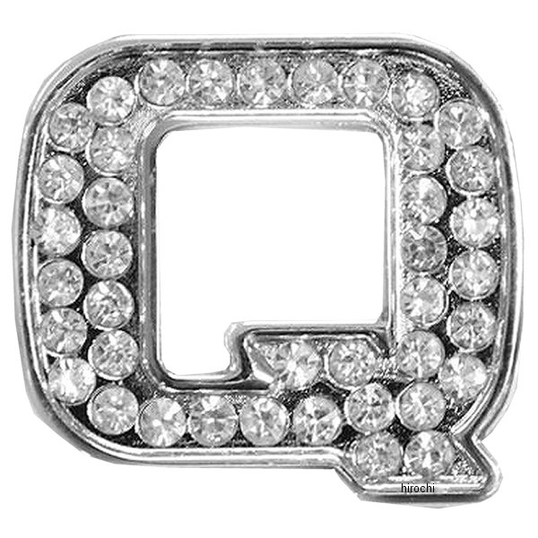 O98-2007-Q マッドマックス MAD MAX 立体クリスタルエンブレム アルファベットQ シルバー