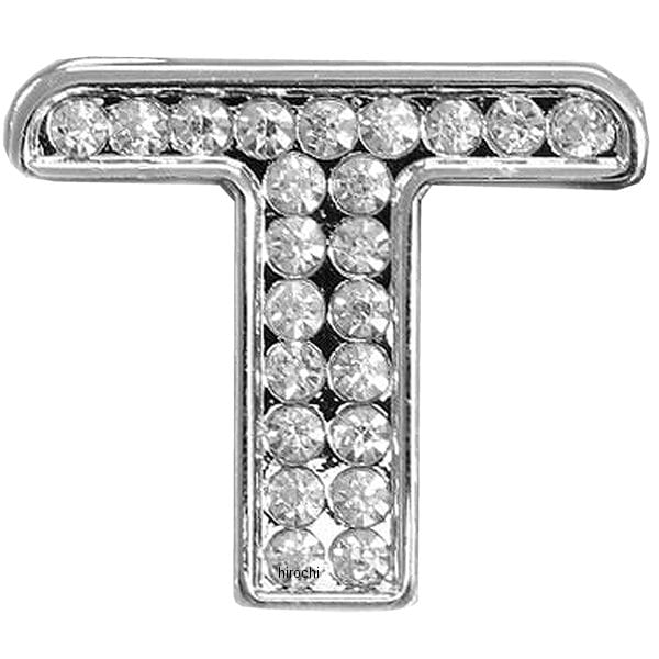 O98-2007-T マッドマックス MAD MAX 立体クリスタルエンブレム アルファベットT シルバー