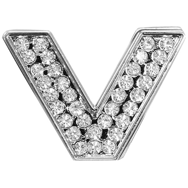 O98-2007-V マッドマックス MAD MAX 立体クリスタルエンブレム アルファベットV シルバー