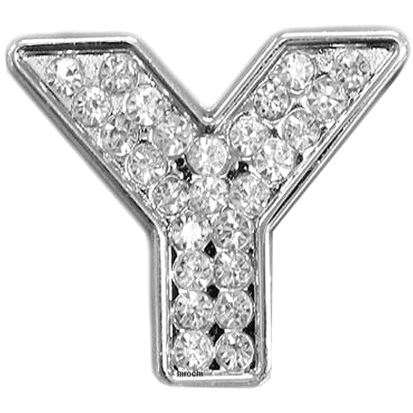 O98-2007-Y マッドマックス MAD MAX 立体クリスタルエンブレム アルファベットY シルバー