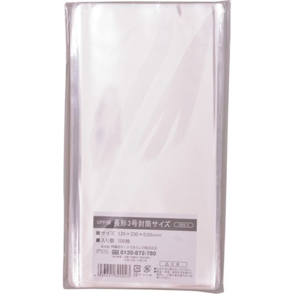 OBS5 385-7434 伊藤忠リーテイルリンク(株) IRL OPP袋シールなし 長形3号封筒サイズ