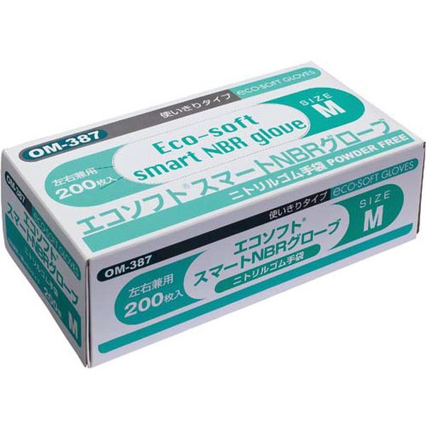 OM387L オカモト(株)手袋・メディカル部手袋課 オカモト エコソフトニトリルホワイトL 200枚入