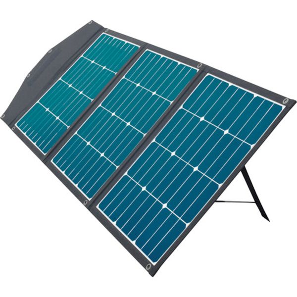 OWLSLP120WBK 273-6120 災害時などに電源として使える 3つ折りソーラーパネル電源 120W