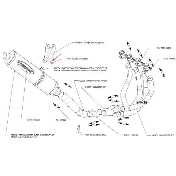 P-DR8 アクラポビッチ AKRAPOVIC カラー 02年 YZF-R1、ZX-9R
