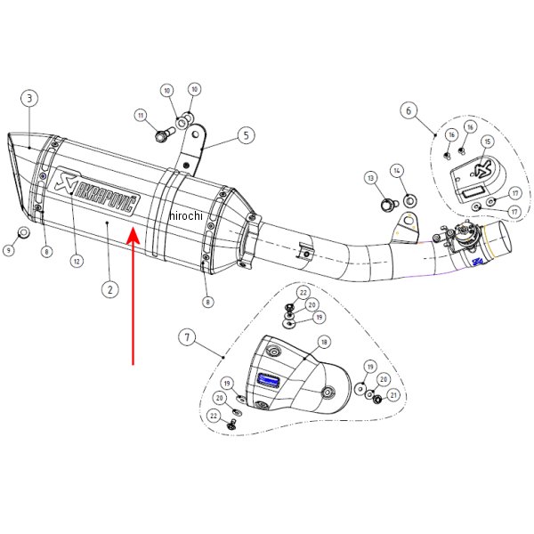 P-RKS327RT30 アクラポビッチ AKRAPOVIC リペア スリーブキット 12年以降 GSX-R1000 ステンレス