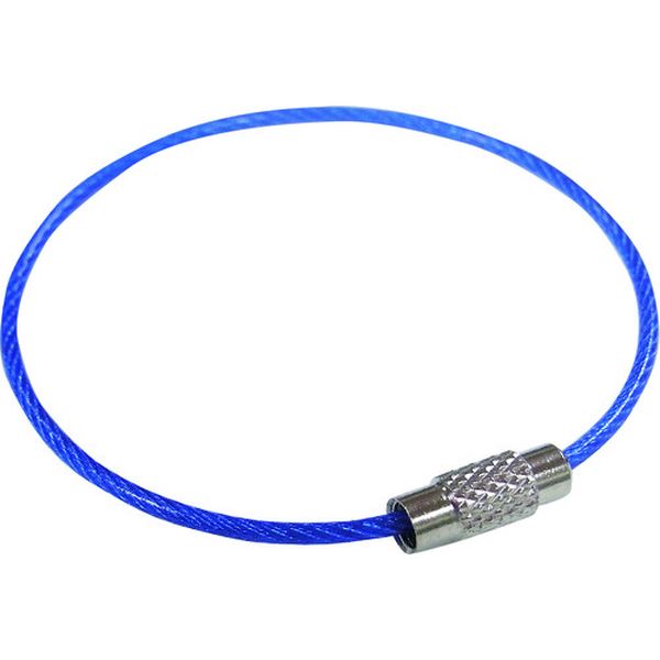 P1753 (株)ニッサチェイン ニッサチェイン ビニコートキーワイヤー 青 160mm 1PK=1個入り