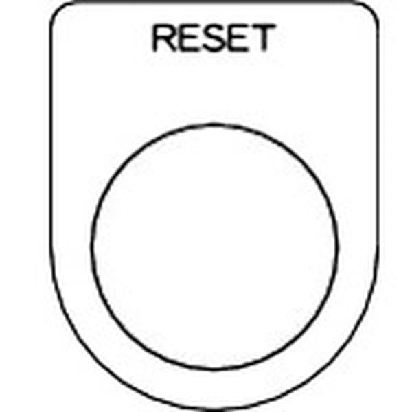 P30375P 257-5091 トラスコ中山(株) TRUSCO スイッチ銘板 RESET 黒 φ30.5(5枚入り)
