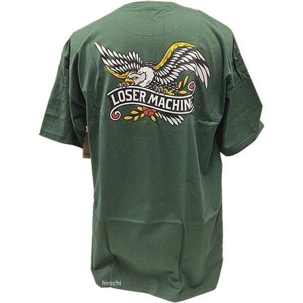 P936574 部品屋K&W ルーザーマシーンカンパニー GLORY BOUND 半袖Tシャツ グリーン Lサイズ