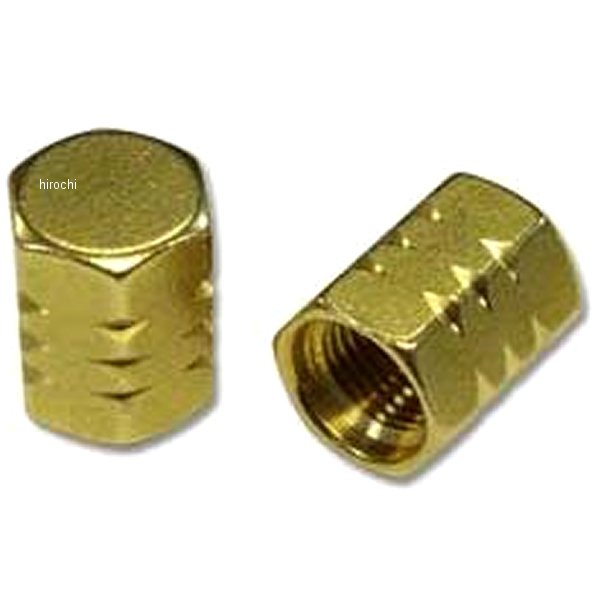 PA-007 ガッツクローム ホイールバルブキャップ HEXタイプ ブラス