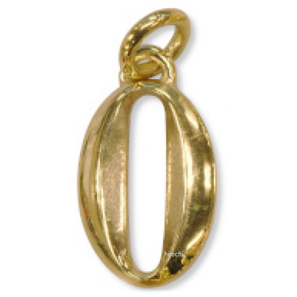 PA-030 ガッツクローム PARASITE製【 0 】ナンバーチャーム ハイポリッシュブラス