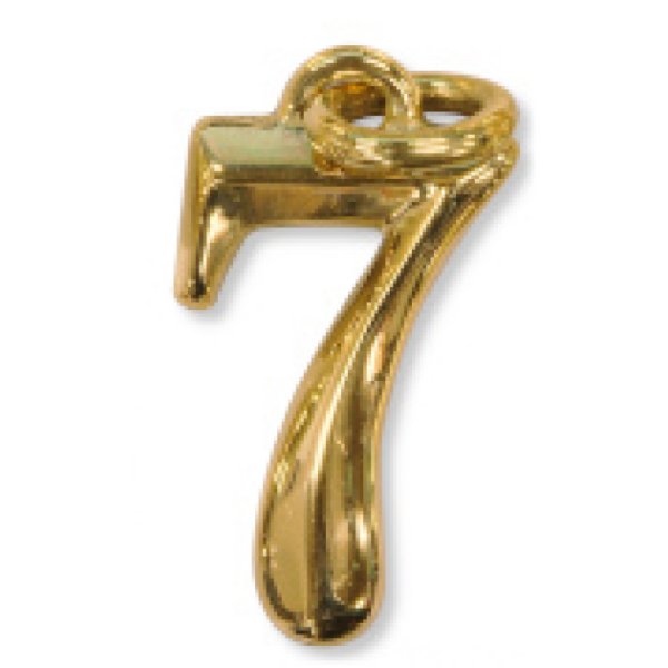 PA-037 ガッツクローム PARASITE製【 7 】ナンバーチャーム ハイポリッシュブラス