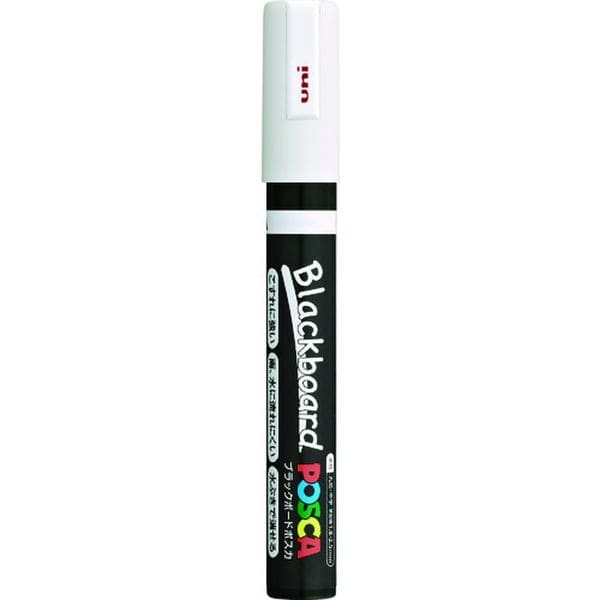 PCE2005M.1 435-8627 三菱鉛筆(株) uni 水性顔料マーカー ブラックボードポスカ 中字丸芯 白