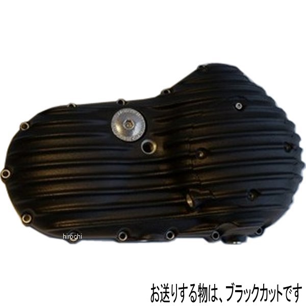 PCXLi-R-R 部品屋K&W EMD プライマリーカバー リブ付き 04年以降 XL ブラックカット