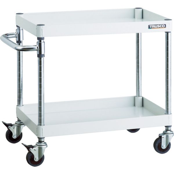 PEW672CW 488-2652 ツールワゴン フェニックスワゴン 省音 750X500XH600 2段 ホワイト