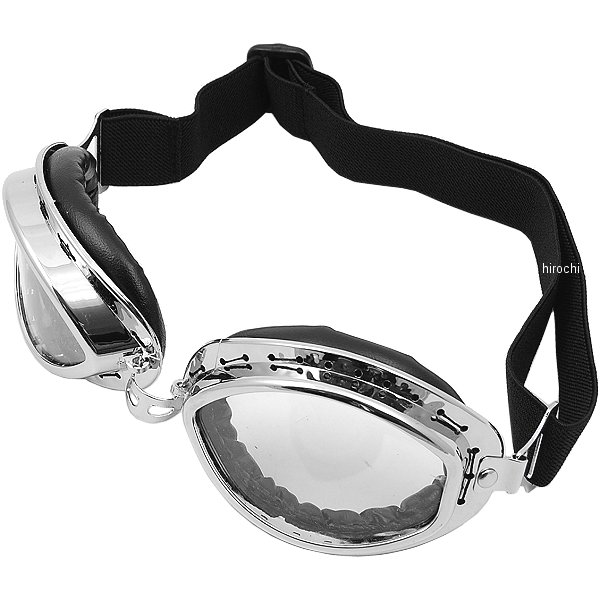 PG-401A リード工業 バートン BARTON ビンテージゴーグル 汎用 クロームメッキ (楕円型)