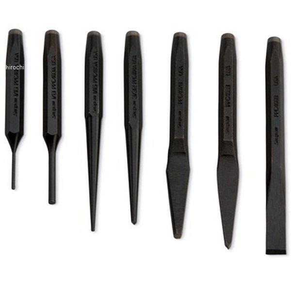 PPVP70BK スナップオン Snap-on ミジェットポンチ、タガネセット全7ピース、KB2188キットバッグ入り