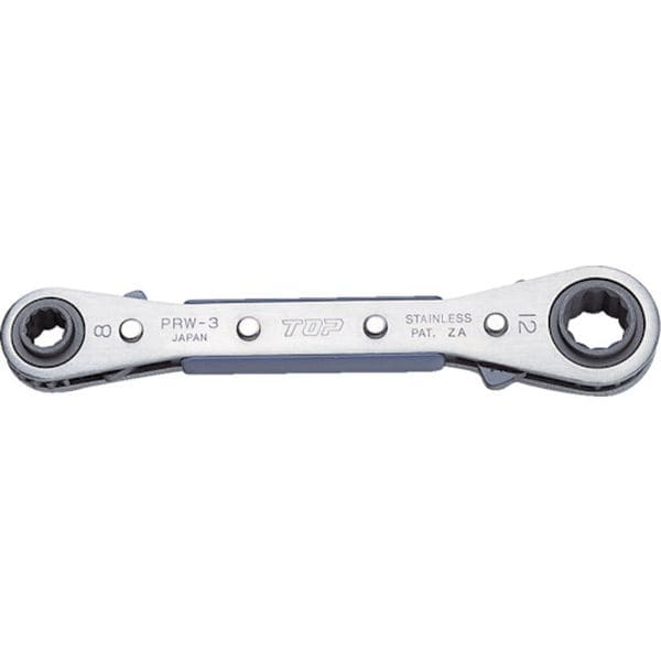PRW2 248-7055 トップ工業(株) TOP 4サイズ板ラチェットレンチ 9X11・10X12mm