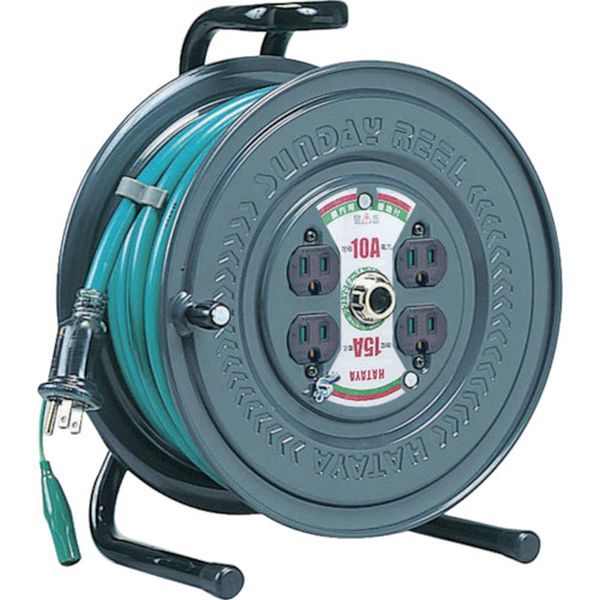 PS201K 370-4025 (株)ハタヤリミテッド ハタヤ アッパーリール 単相100Vアース付 3.5sq 20m