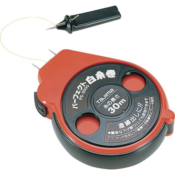 PS3000 828-8346 (株)TJMデザイン タジマ 水平出し糸巻 パーフェクト白糸巻 30m