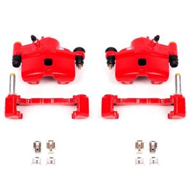 Power Stop 90年-00年 ホンダ シビック フロント レッド Calipers w/ブラケットs - 2個