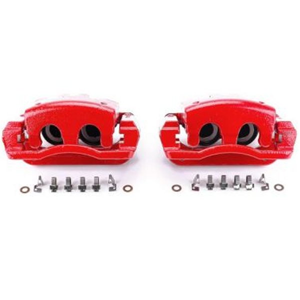 Power Stop 05年-07年 フォード F-250 Super Duty リヤ レッド Calipers w/ブラケットs - 2個