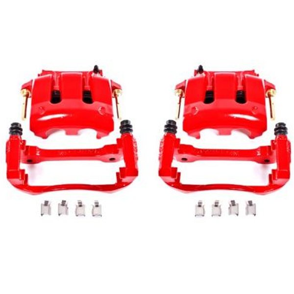 Power Stop 05年-14年 フォード Mustang フロント レッド Calipers w/ブラケットs - 2個