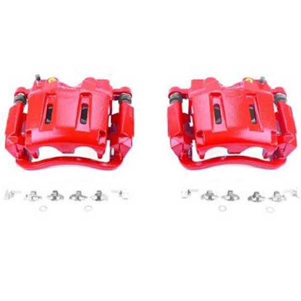 Power Stop 05年-12年 フォード F-250 Super Duty フロント レッド Calipers w/ブラケットs - 2個
