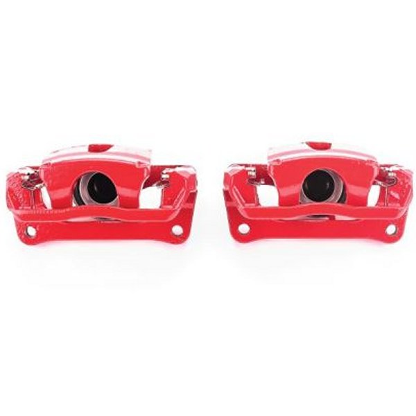 Power Stop 12年-17年 フォード F-150 リヤ レッド Calipers w/ブラケットs - 2個