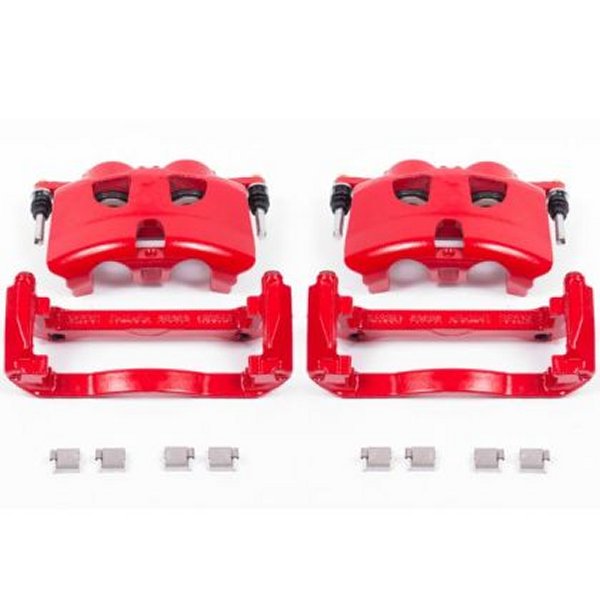 Power Stop 12年-19年 フォード F-150 フロント レッド Calipers w/ブラケットs - 2個