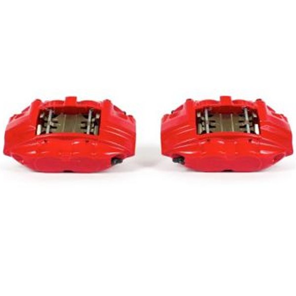 Power Stop 09年-19年 ニッサン 370Z フロント レッド Calipers w/o ブラケットs - 2個