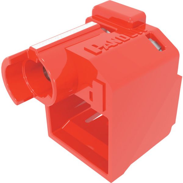 PSLDCPLRE パッチコードロック(LANケーブルロック) 赤 10個入り 専用工具1個付き PSL-DCPLRE