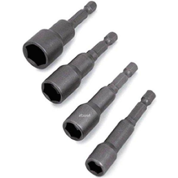 PTND4KA スナップオン Snap-on パワーツール アクセサリー 磁石付きパワーナットセッターセット、SAE-インチ 4個入り