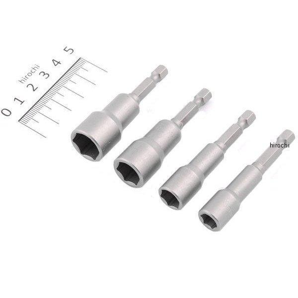 PTNDM4KA スナップオン Snap-on パワーツール アクセサリー 磁石付きパワーナットセッターセット、ミリサイズ 4個入り
