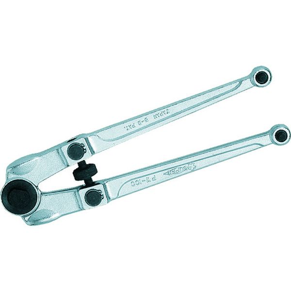 PW100 (株)スーパーツール スーパー ピンスパナ 口開き(ピンの中心)：18～100 全長：250mm