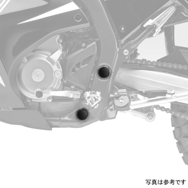 089103 ピラミッドプラスチック Pyramid Plastics フレームエンドキャップ 17年-22年 CRF250 Rally 黒
