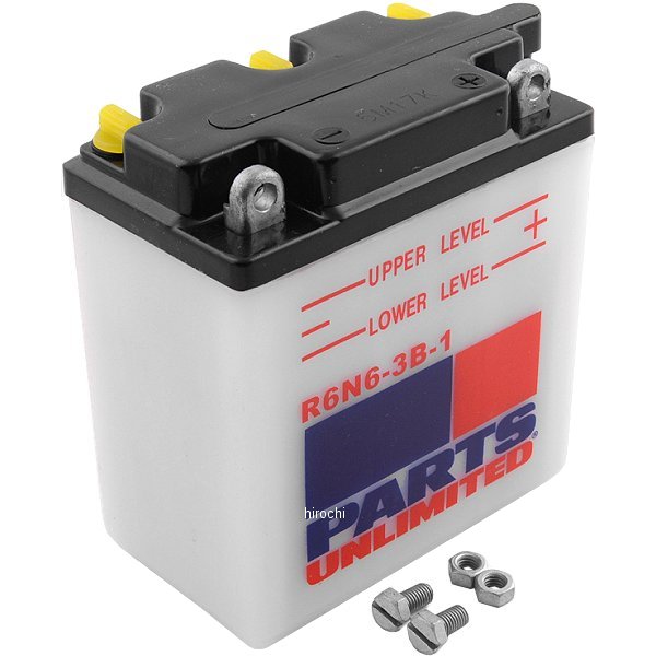 R6N6-3B-1 パーツアンリミテッド Parts Unlimited 液別 バッテリー 開放型 6V Y6N6-3B-1