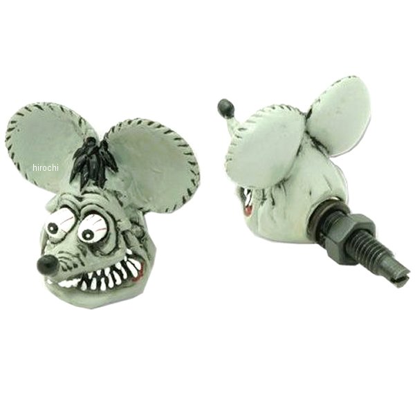 RAF264GY ガッツクローム ラットフィンクヘッド ライセンスボルトセット グレー