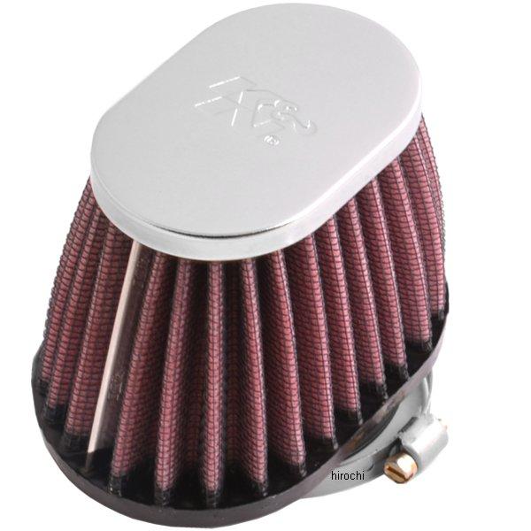 RC-1820 K&N エアフィルター オーバル テーパー クロームトップ 51φ
