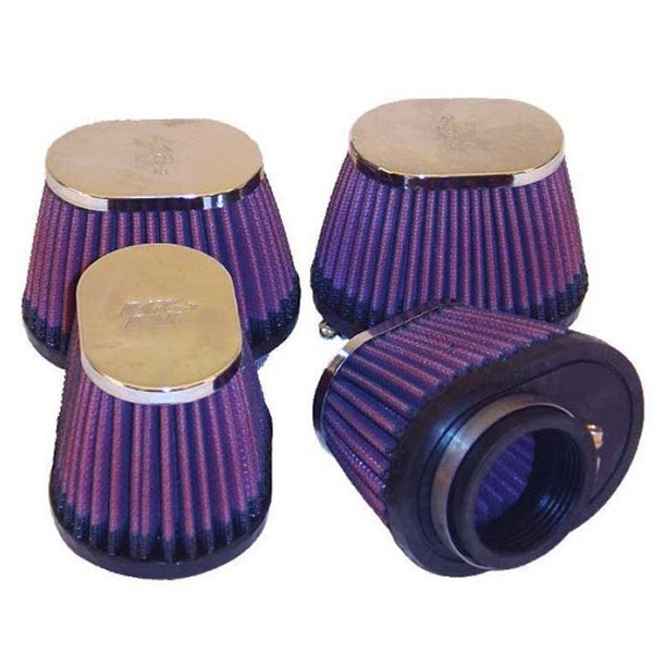 RC-2454 K&N カスタムエアフィルター オーバルテーパー 4個セット　Φ44/L70mm