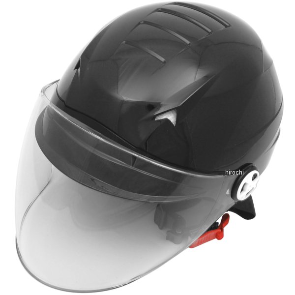 RE-40 リード工業 ヘルメット セリオ 開閉シールド付き 黒 フリーサイズ (57cm-60cm)