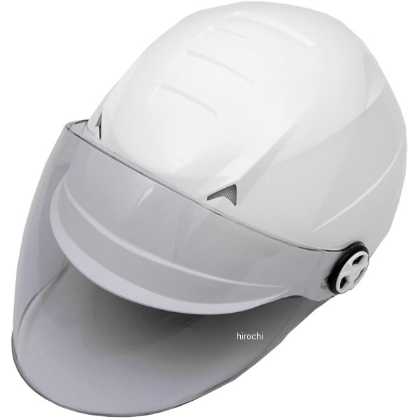 RE-40 リード工業 ヘルメット セリオ 開閉シールド付き 白 フリーサイズ (57cm-60cm)