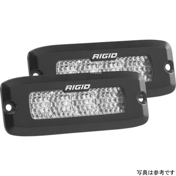 925513 Rigid Industries SRQ 60 Deg. レンズ ホワイト Flush マウント 2個セット