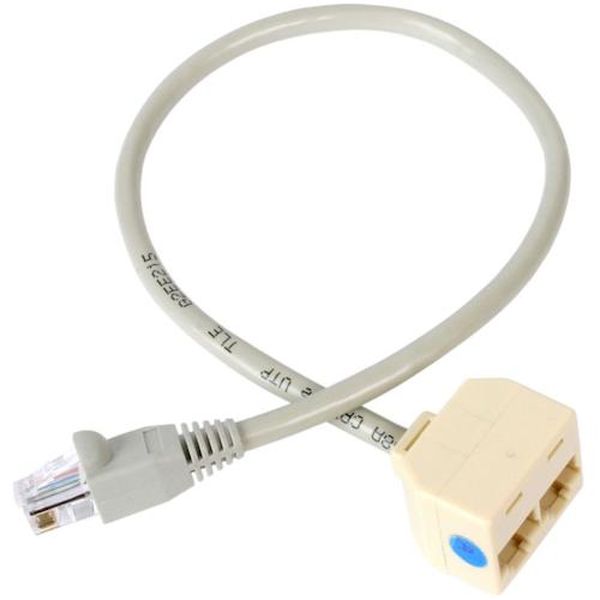 RJ45SPLITTER 492-8216 LANケーブル分岐用アダプター/2分岐/RJ45モジュラー分岐スプリッタ